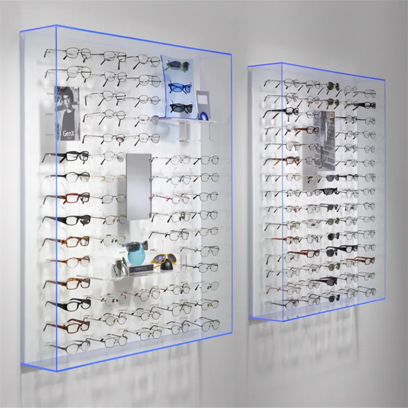 Sunglasses optical frames shop display Rack Wall mounted eyewear optical sunglasses glasses display wall mount eyeglass display