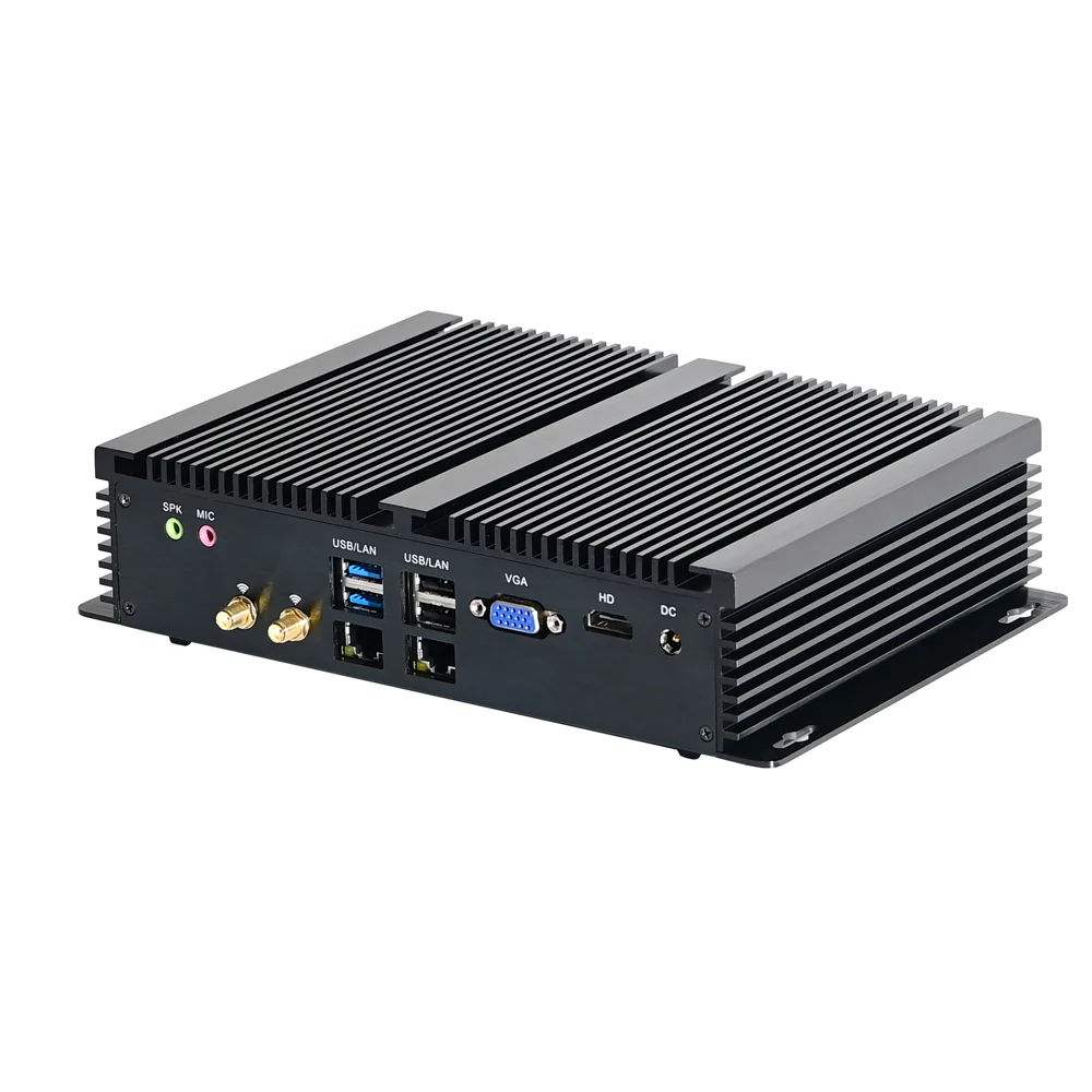 i7 i5 i3 Fanless Mini PC Barebone single board computer Industrial Embedded Rugged Computer LAN Server 6 COM 8 USB Win10 IoT IPC