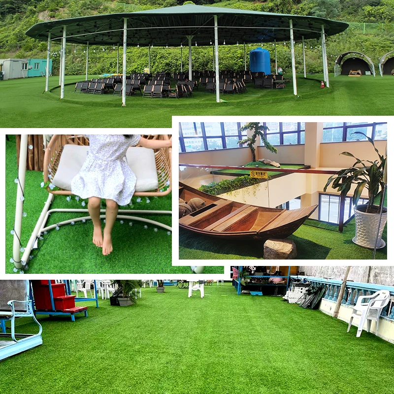 55mm Height Synthetic Garden Turf PE Plastic Artificial Grass for Home Landscaping and Sports like Football and Badminton