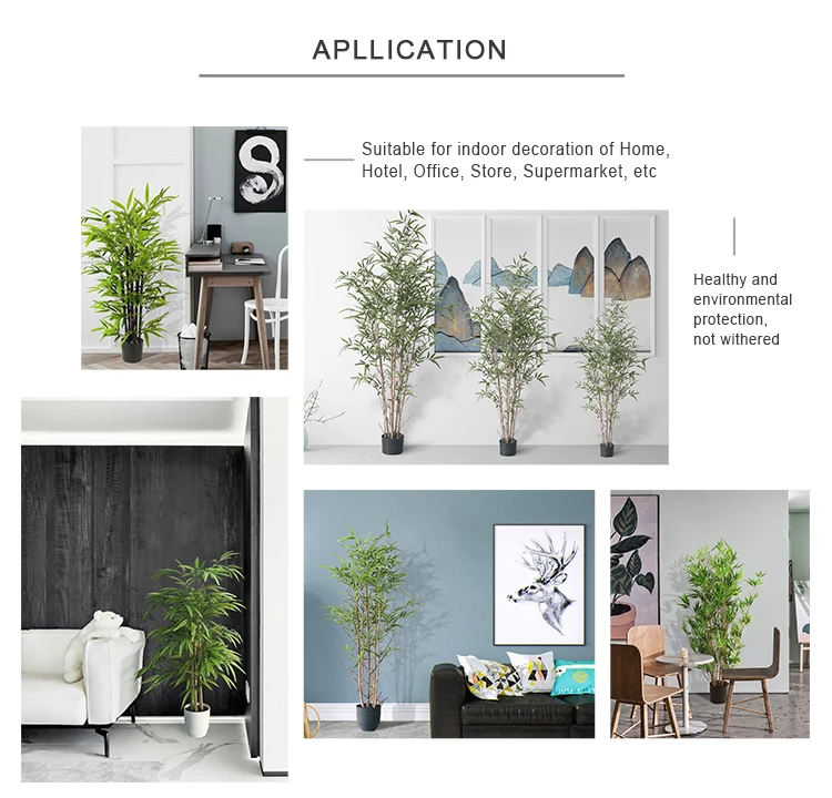 High Quality Indoor Balcony Garden Fake Bamboo Tree Landscaping Large Artificial Plants