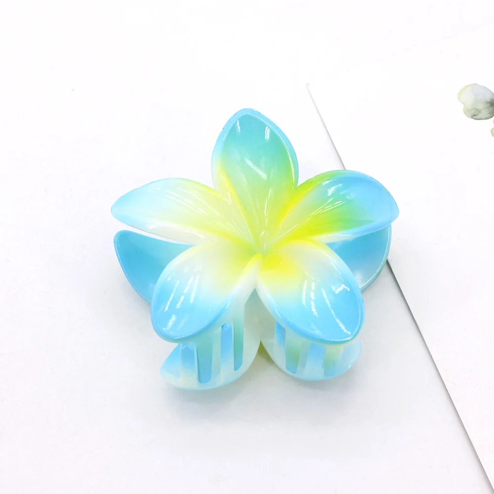 IFOND New Korean Large Flower Acrylic Hair Clips Plastic Resin Colorful Glossy Women Hair Claws For Thick Hair