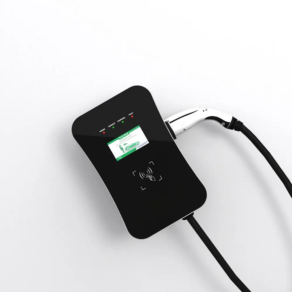 380V 3-фазовый настенного шкафа EV зарядное устройство 16A 11KW 22KW электрический автомобиль со светодиодным
