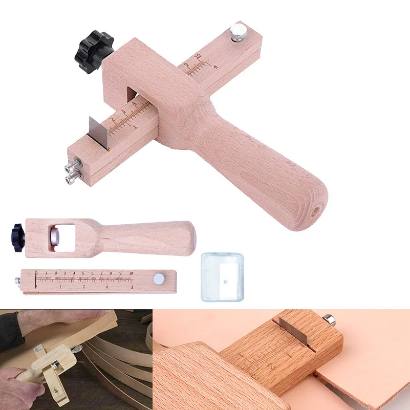 DIY Handmade Craft Tool Leather Tools Leather Belt Cutting Tools Precision Wooden Hand Strap Cutter