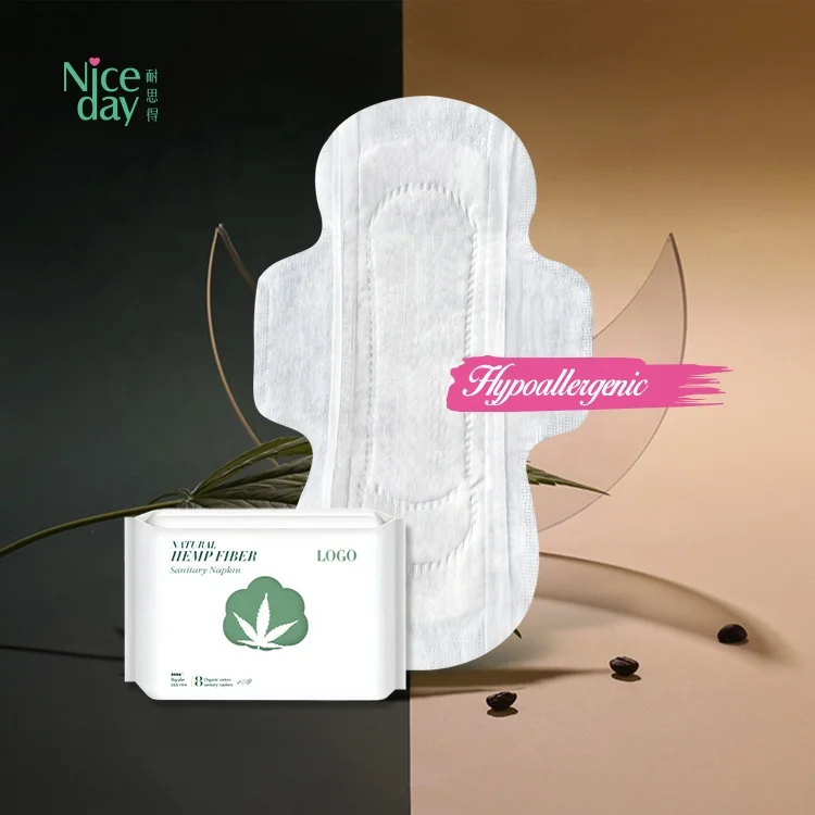 Hemp-Based Feminine pad Clean Industrial Hemp Regular sanitary pad