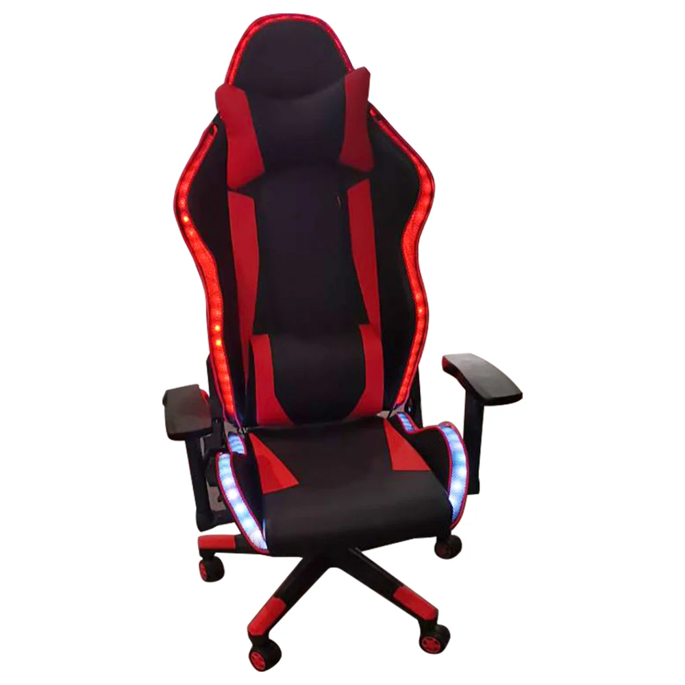 Подгонянный Голубой свет sillas gamer led rgb Премиум ПК игровое кресло с подставкой для