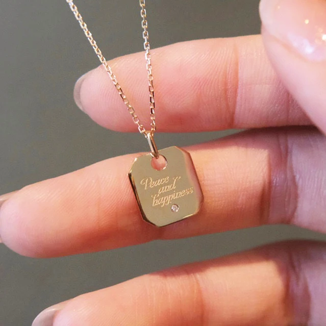 Cheap Factory Wholesale 18K Real Gold Necklace Customizable Wish Necklace Fashion Jewelry Women for Girls for Party Daily Wear