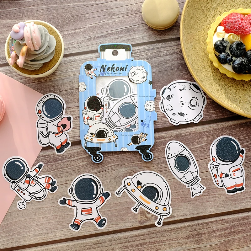 Nekoni Waterproof Sticker Flakes Laptop Decorative Decals Self Adhesive Decals for Stickers Pack Animal Luggage Decals