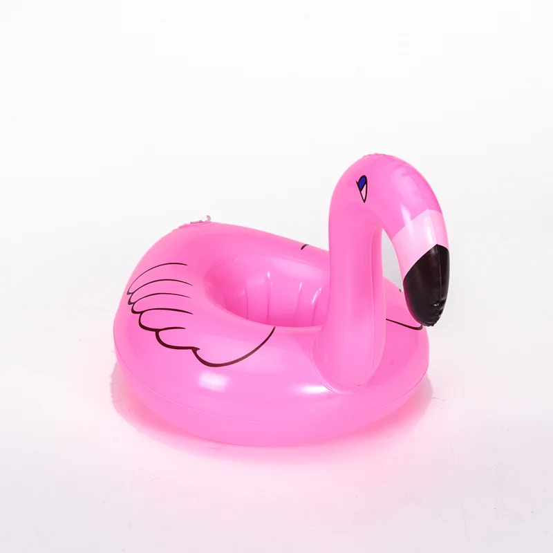 Swimming Pool Float Flamingo Cup Holder Drink Can Coaster Colorful Inflatable Drink Holder party fun