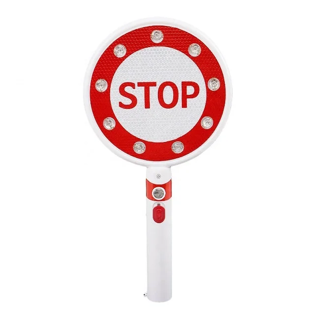 Rechargeable reflective traffic signal road signs led stop and go light