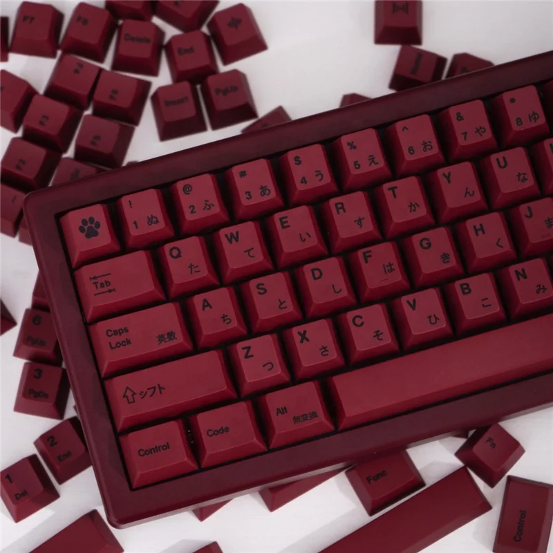 Клавиатура Cherry минималистская красная тема PBT 140 клавиши краситель-саб кепка для MX Switch 61/64