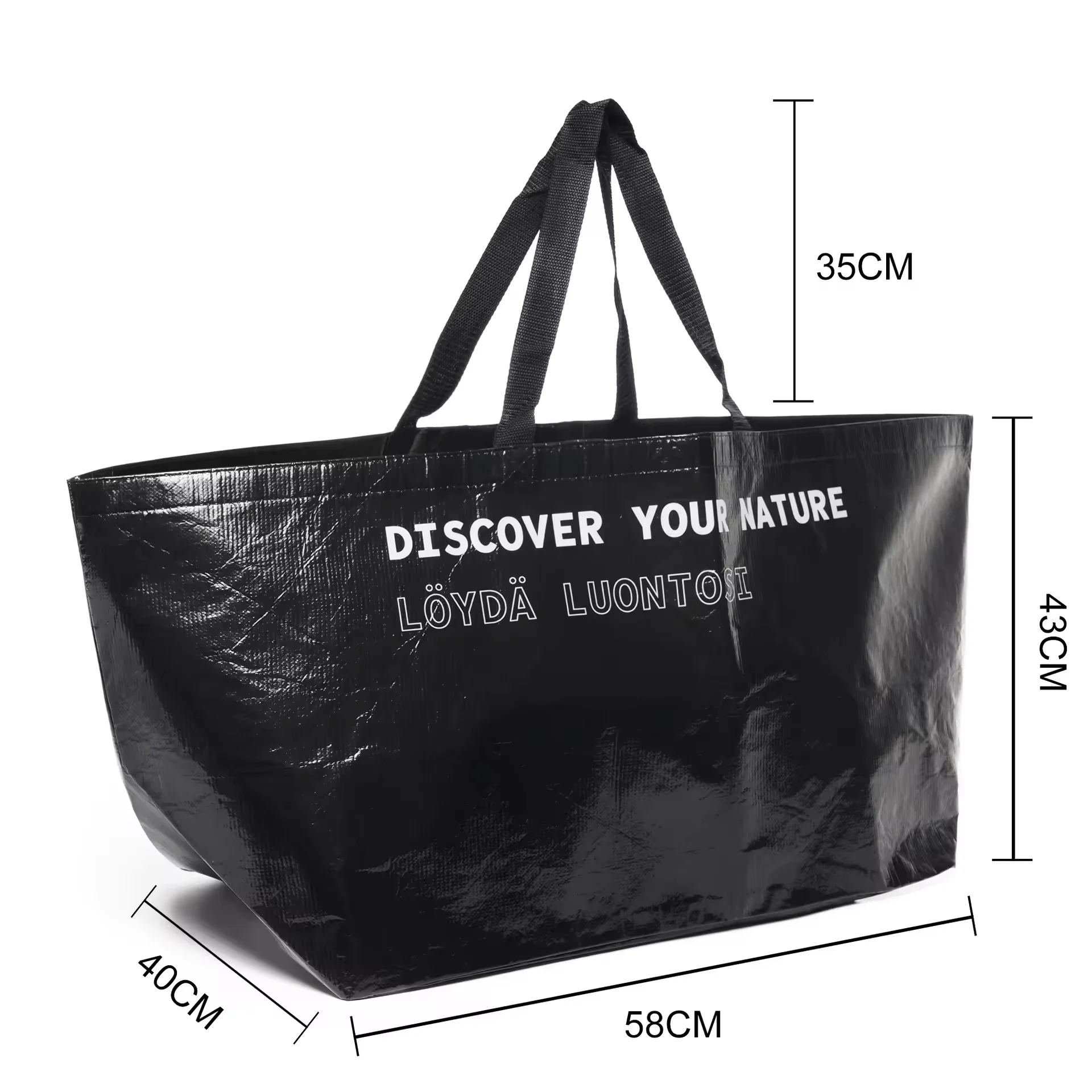 recyclable polypropylene tote bags Laminated Waterproof pp Woven shopping Bag Customized Color Printing Portable Woven Bag