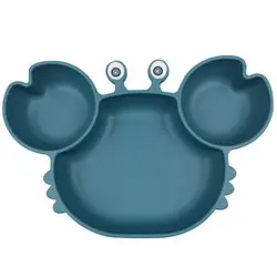 Suction Baby Silicone Divided Plate Feeding Dinnerware Placemat Non-Slip Toddlers Tableware Food Feeding  Suction Plate For Kids