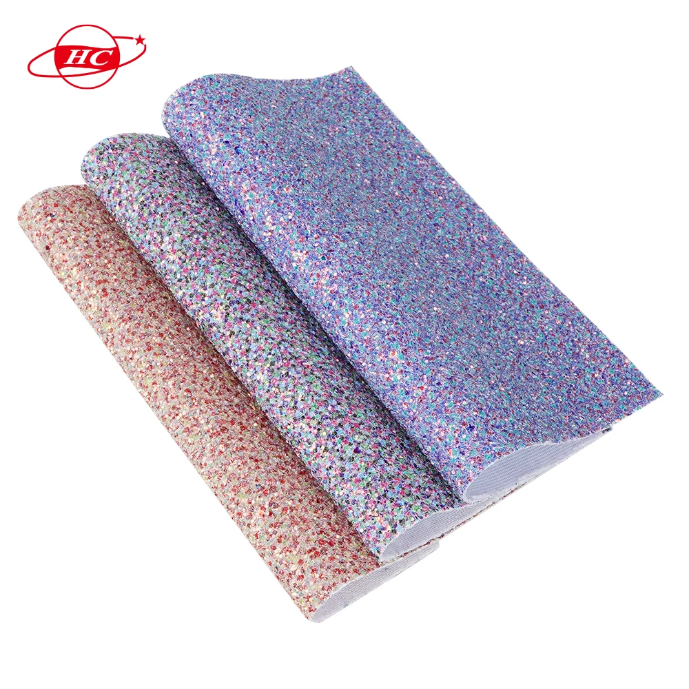 HC Large hexagon pattern PU leather customized 1.2mm new product suitable for shoes, decorations, bags