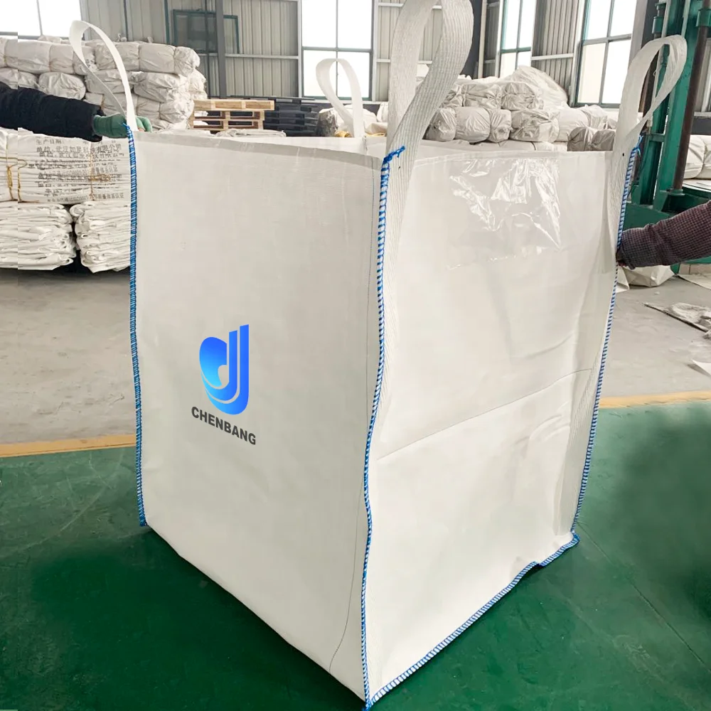 Square 1000kg 500kg fibc bulk bag polypropylene 1 ton jumbo big bag for Packaging Storage