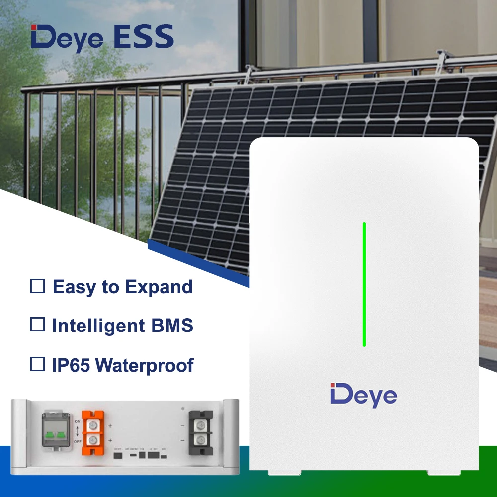 Deye ESS RW-F10.6 купить 208ah lifepo4 литиевая солнечная домашняя настенная батарея для хранения ценовой контейнер