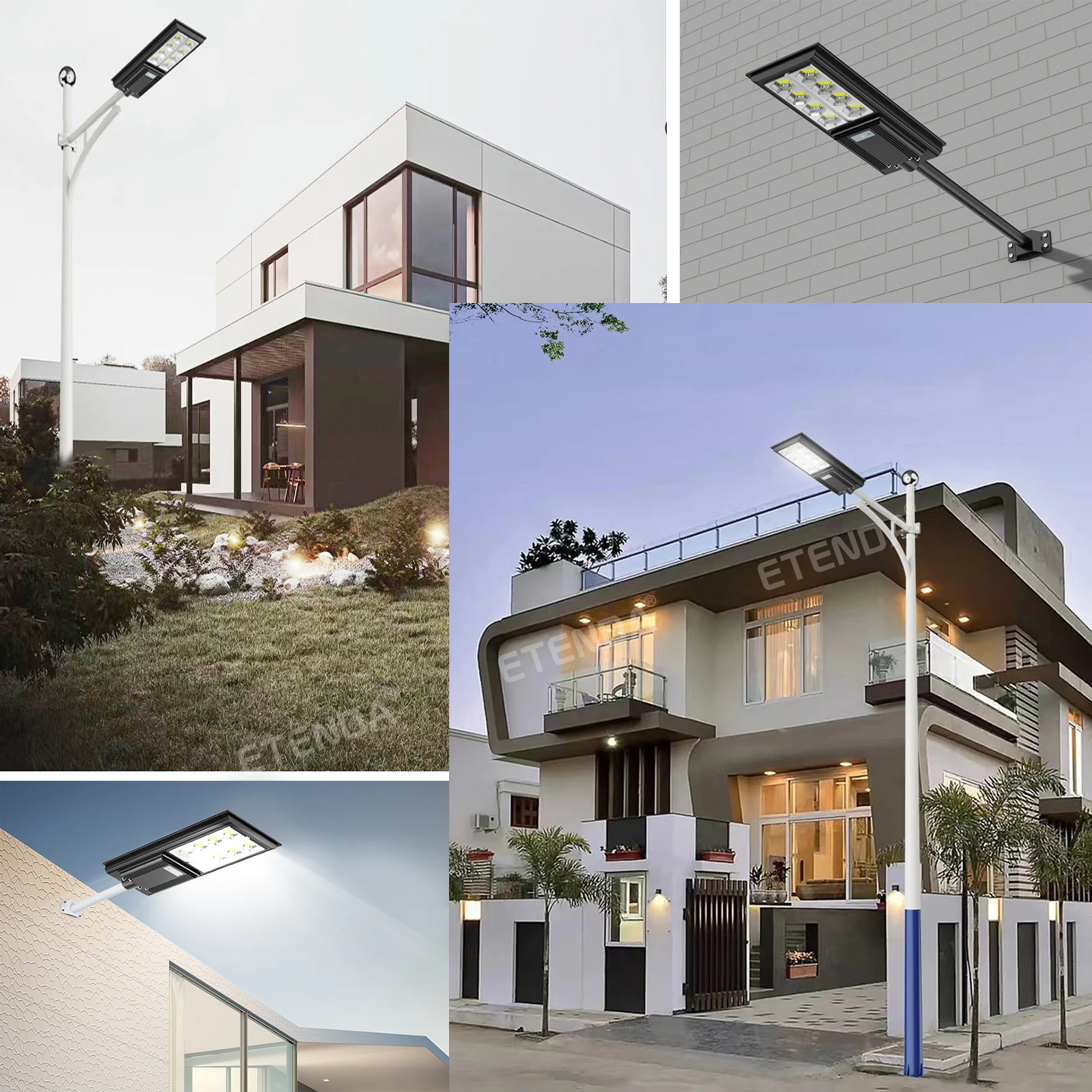 New Outdoor Waterproof Ip67 ABS Working for more than 12H All In One Radar Sensor Solar Panel Street Light With Remote Control