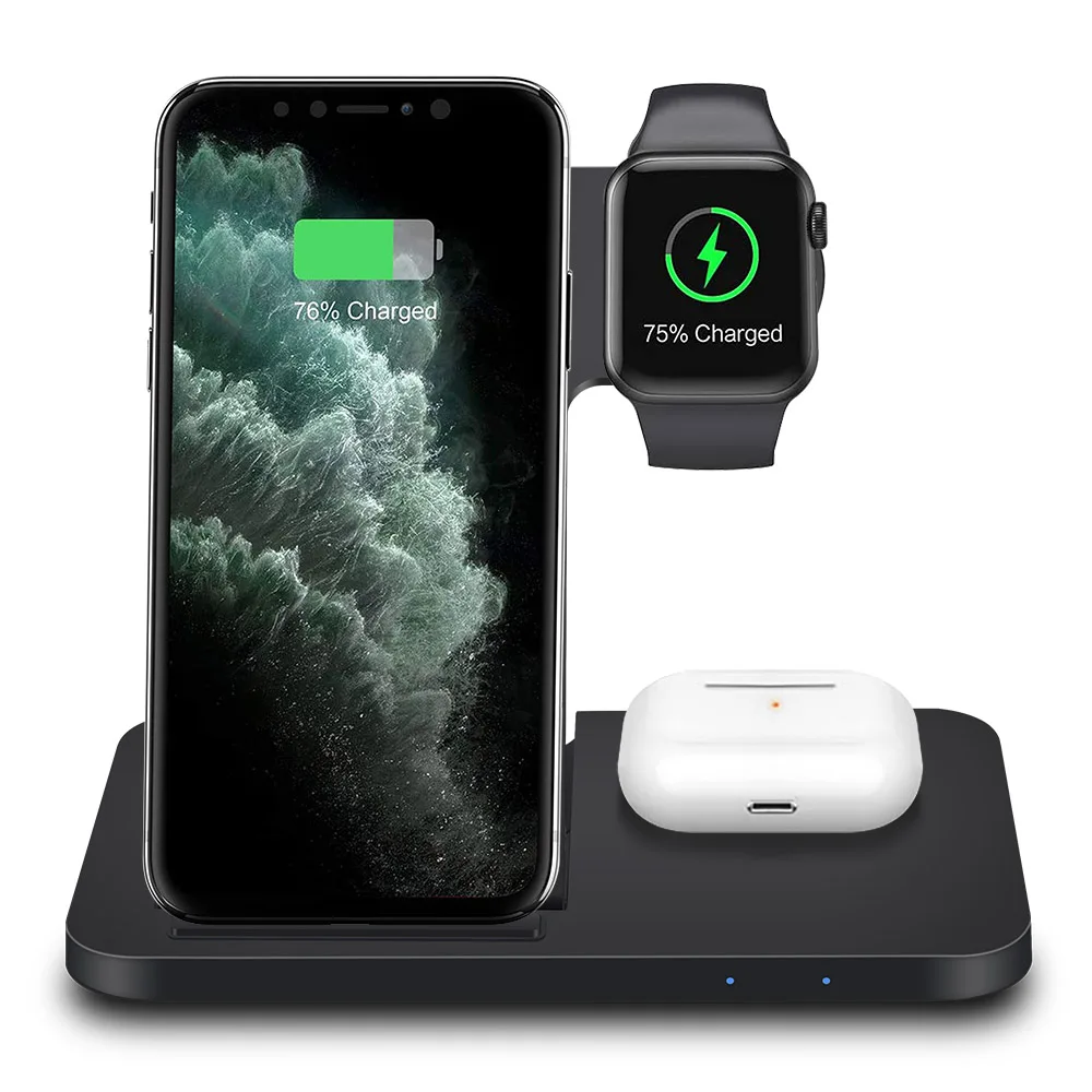 2023 new Product  For iphone 13 14 Pro Max 3 in 1 Wireless Charger Foldable For Samsung Galaxy S22 ultra 15W Fast Charging