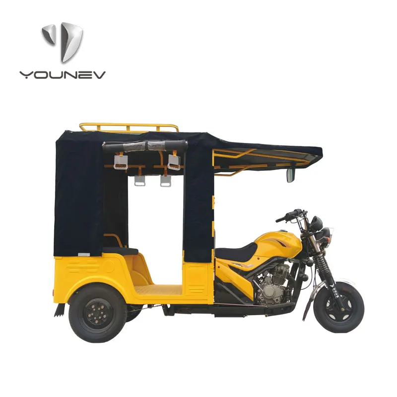 Бензиновый двигатель Tuk 150 куб. См трехколесный мотоцикл 3 колеса 4 сиденья пассажирский 12 В закрытый 43 моторизованный 900 мм