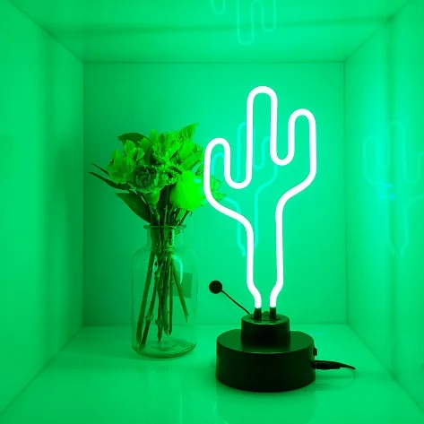 
Green leaf neon lighting lamp custom small glass neon light sign China factory shanghai antuo neon sculpture 