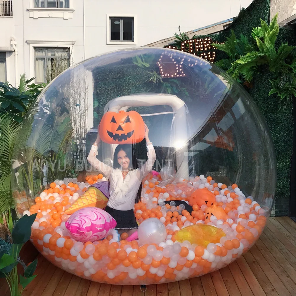 Advertising Clear Dome Inflatable Ball Tent Balloon Fly Pvc Bubble Outdoor With 2 Tunnels Pop Up Gazebo House For Pool