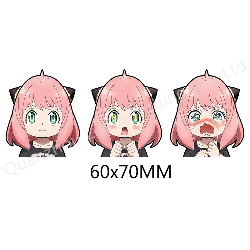 Newest Anime Design Spyxfamily 3D Motion Stickers Character Aniya Changing Phone Stickers Computer Pencil Case manga Decor