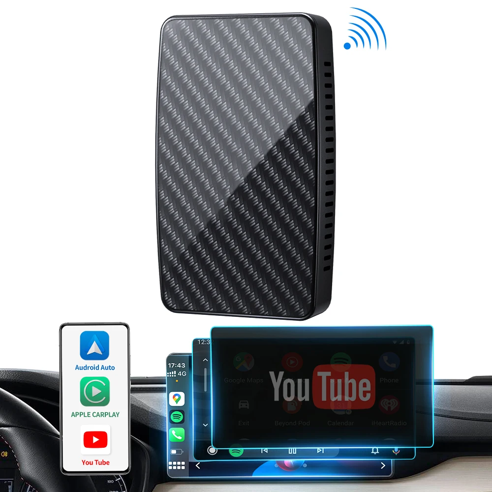 Ottocast Customization Multimedia Carplay Box Wireless Carplay and Android Auto to Wireless Carplay You tube Netflix
