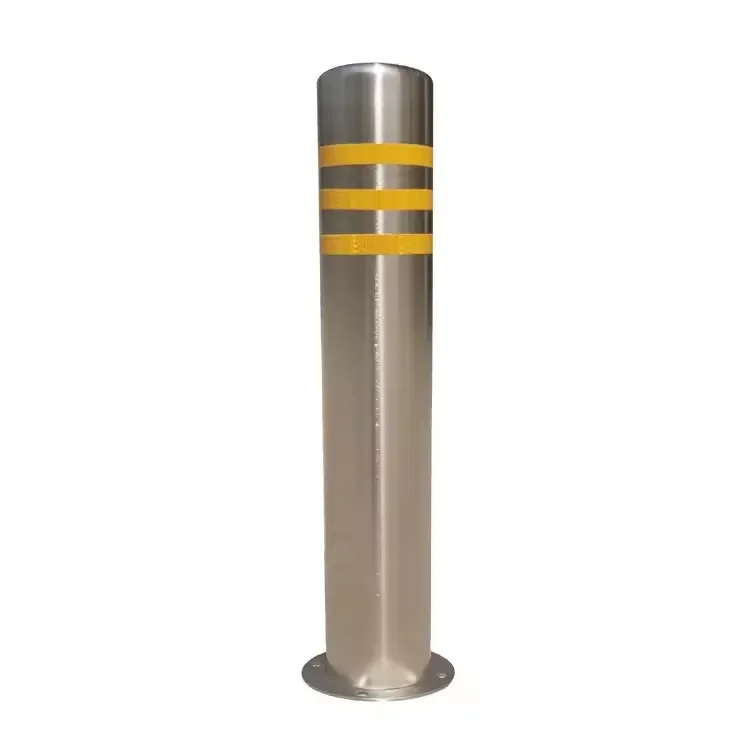 304 Stainless Road Parking Steel Bollard Post Stainless Steel Road Bollard Anti-collision Post