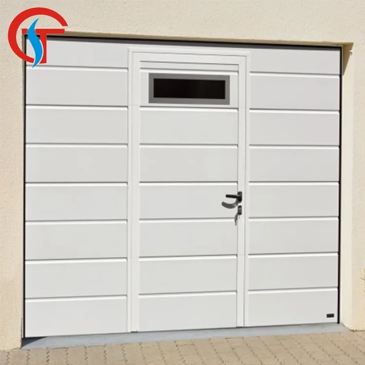 Sectional Garage Doors Aluminium Tempered Windows Automatic Sandwich Panel Overhead Garage Door Roller Shutter Door For Villa