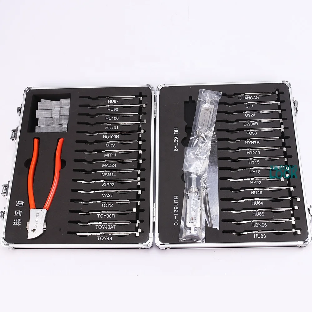 Hot selling locksmith lock pick Key Blade Cutting  Hand Hold Key Cutter Lishi 16pcs and 32PCS Car Key Cutter
