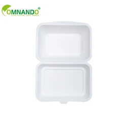 takeaway food packaging disposable box sugarcane sanitary tableware for restaurant hotel diner