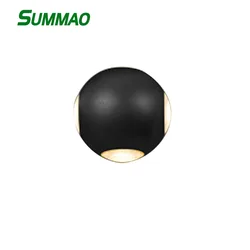 Summao Outdoor Waterproof aluminum Wall Lamp Four-sided Luminous Living Room Corridor Aisle Lamp Round Led Decorative Lamp