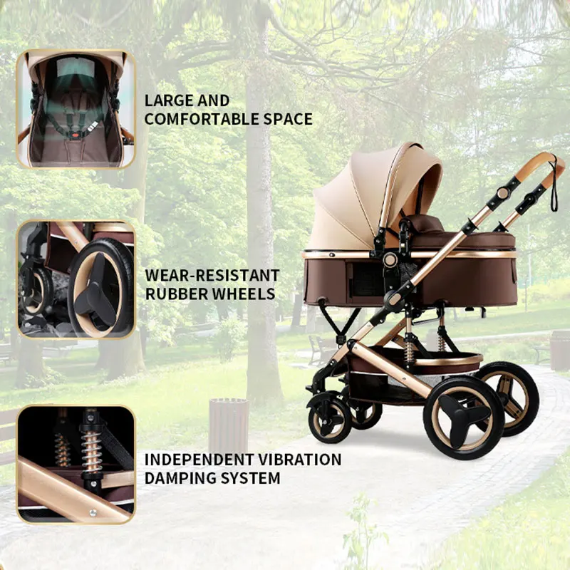 2022 New Comfortable 3 In 1 Baby Trolley, Wholesale Travel 3 In 1 Stroller Baby/