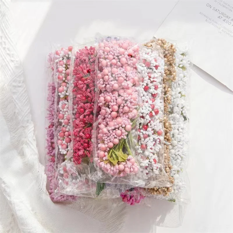 Mini Christmas Artificial Frosted Berries for Festival Holiday and Home Decor