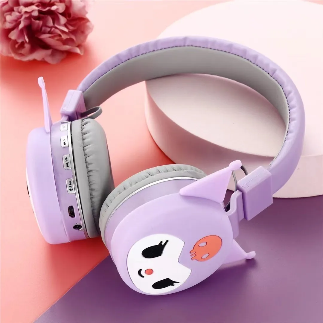 Хит продаж Мультяшные наушники Kuromi мелодия головные игровые гарнитуры милые беспроводные Mario