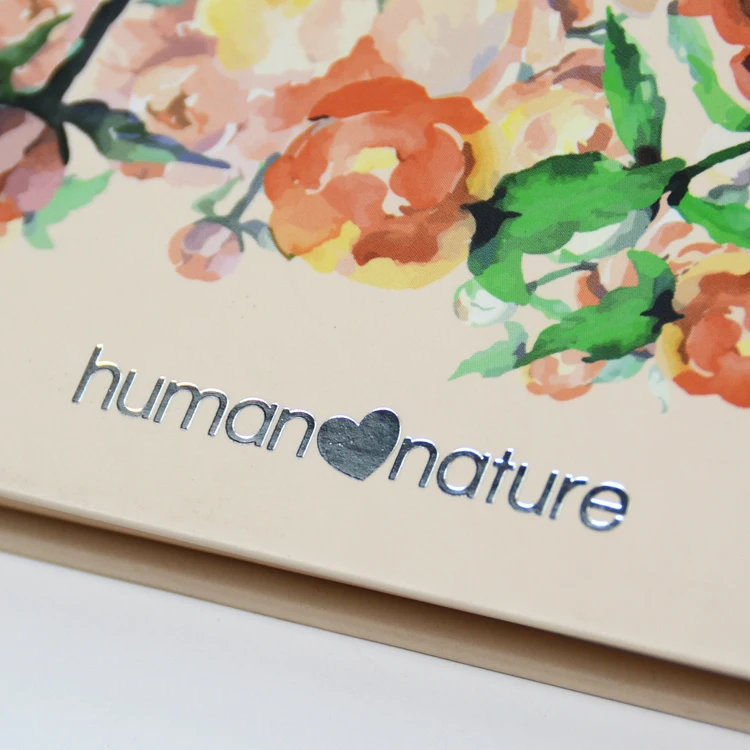 Popular custom made empty eye shadow paper palettes packaging blush eyeshadow makeup cardboard pallet with magnetic closure