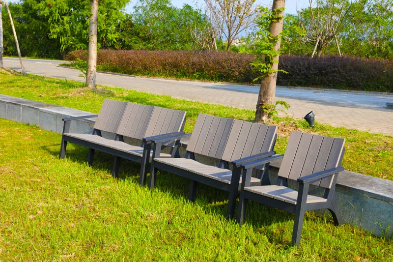 3-seater plastic reliable quality garden outdoor furniture leisure wooden chair with dining chairs