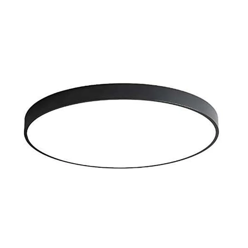 Black Hotel Bedroom Living Room Ceiling Lamp Simple Round Acrylic Shade Led Ceiling Light