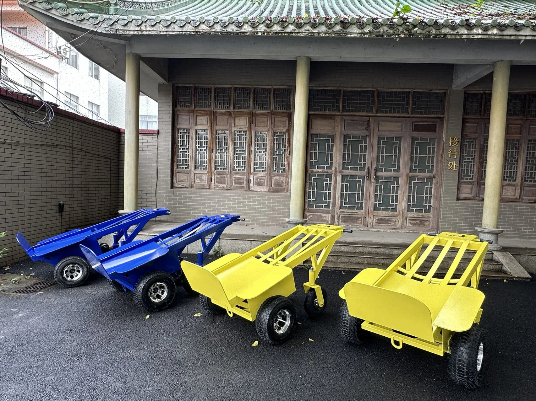 Commercial 1000kg load electric stainless steel easy move car trailer dolly hand pallet truck for sale