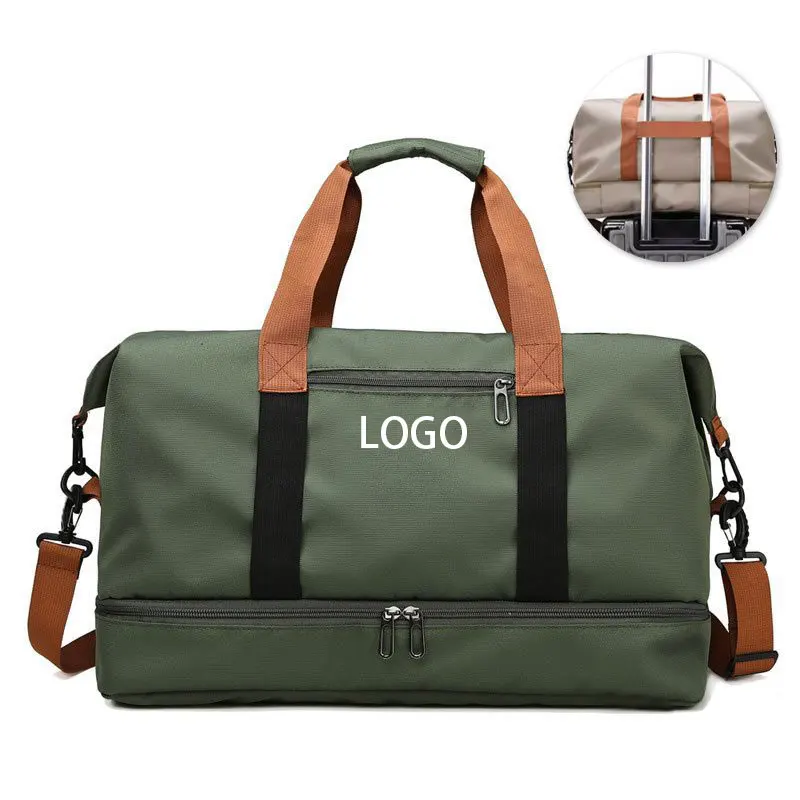 Wholesale Large Capacity Portable Travel Duffel Multi-functional Dry Wet Separation Duffle Bag Light Waterproof Sports Gym Bag