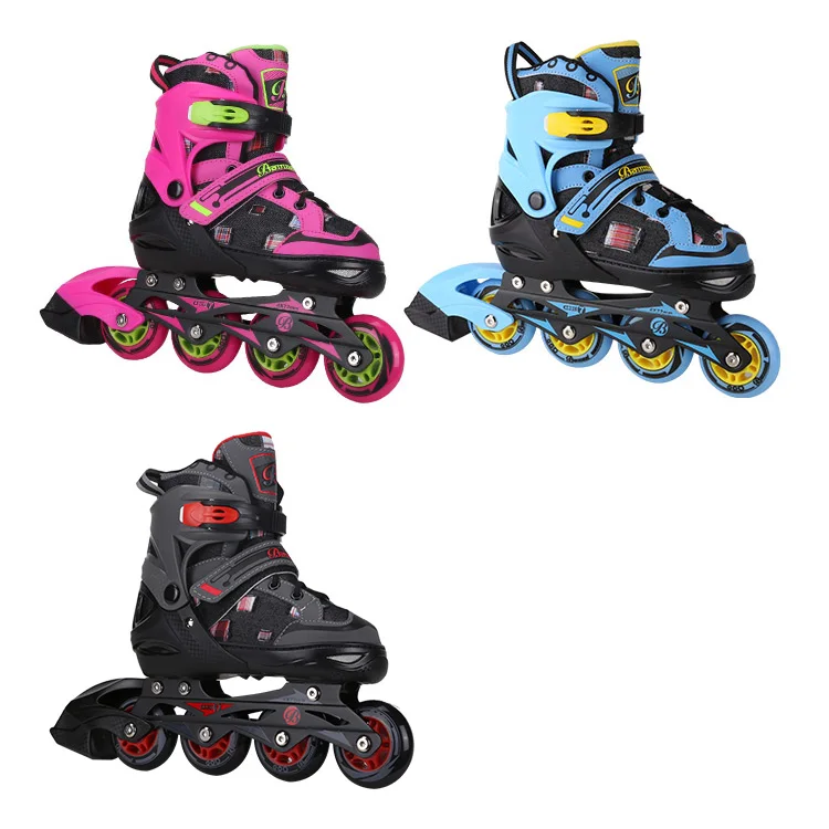 2021 OEM professional 3 IN 1 PU flashing wheel  inline skates for girl