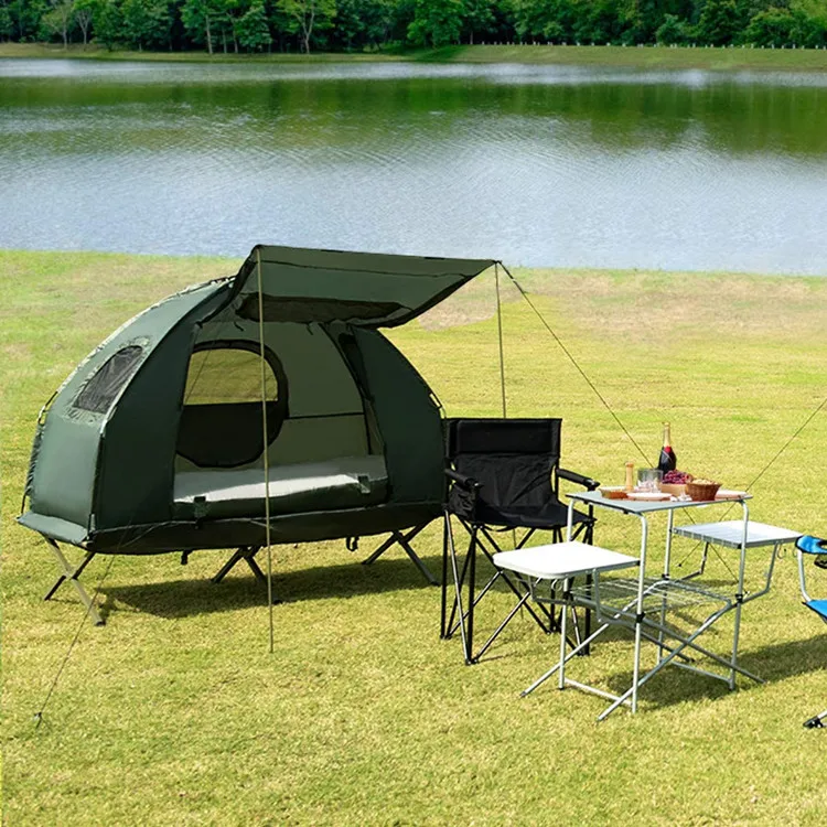 Waterproof Double Decker Off The Ground Tent Fishing Camping Bed Tent Folding Camping Bed Tent