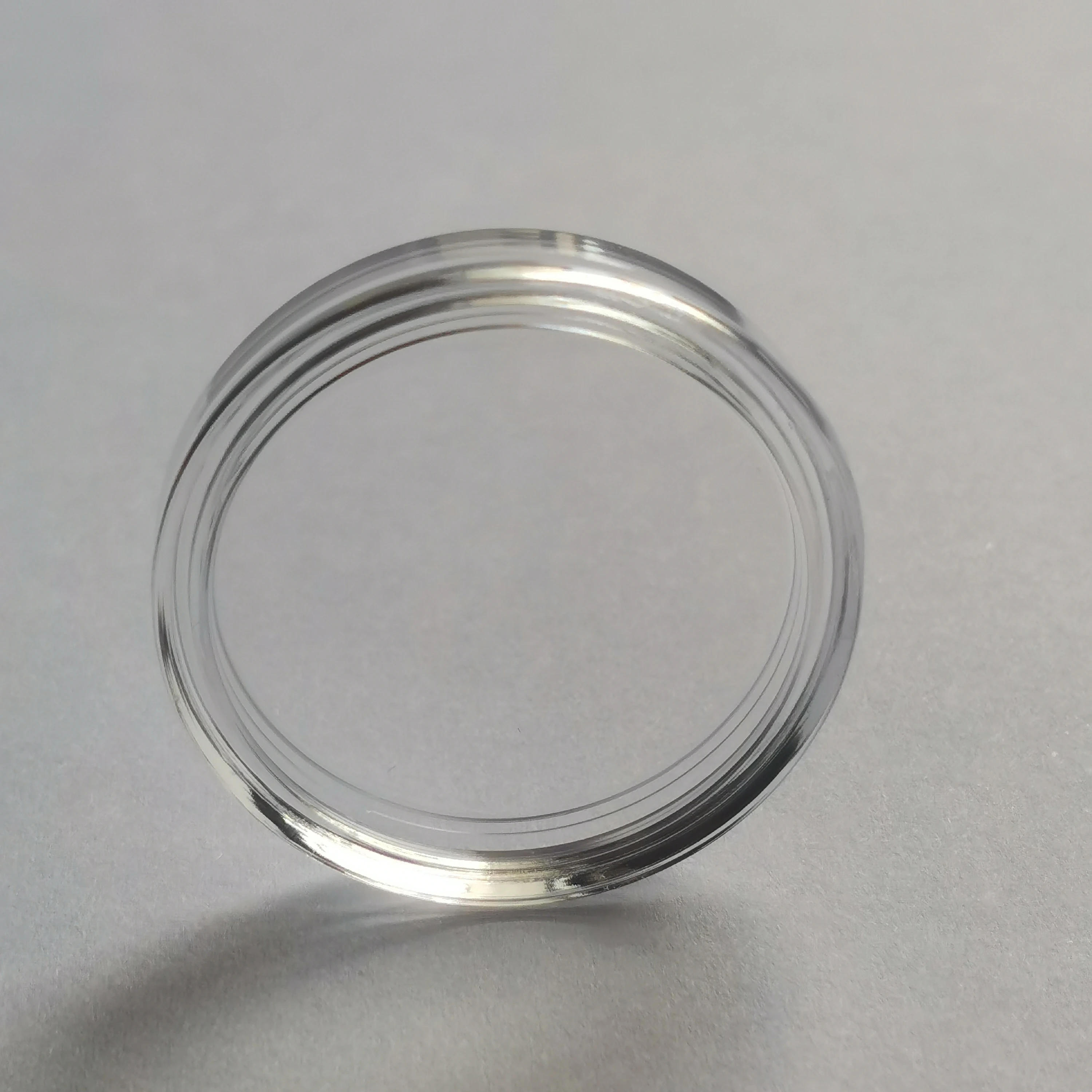33mm Round Acrylic Coins Capsule  with flat lid