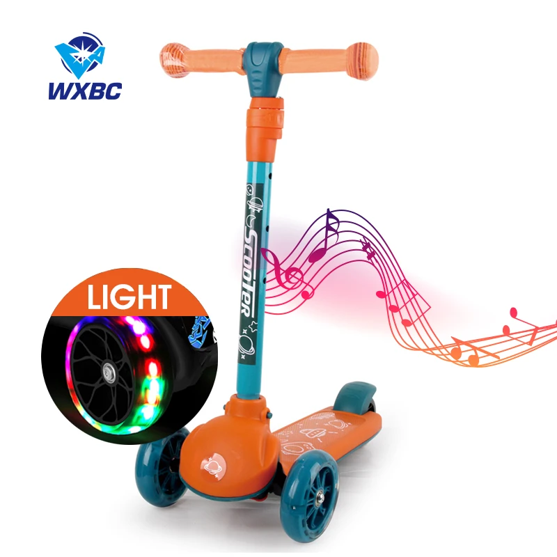 Новый дизайн складной скутер со вспышкой детский заводская цена безопасный и высококачественный с подсветкой музыкой