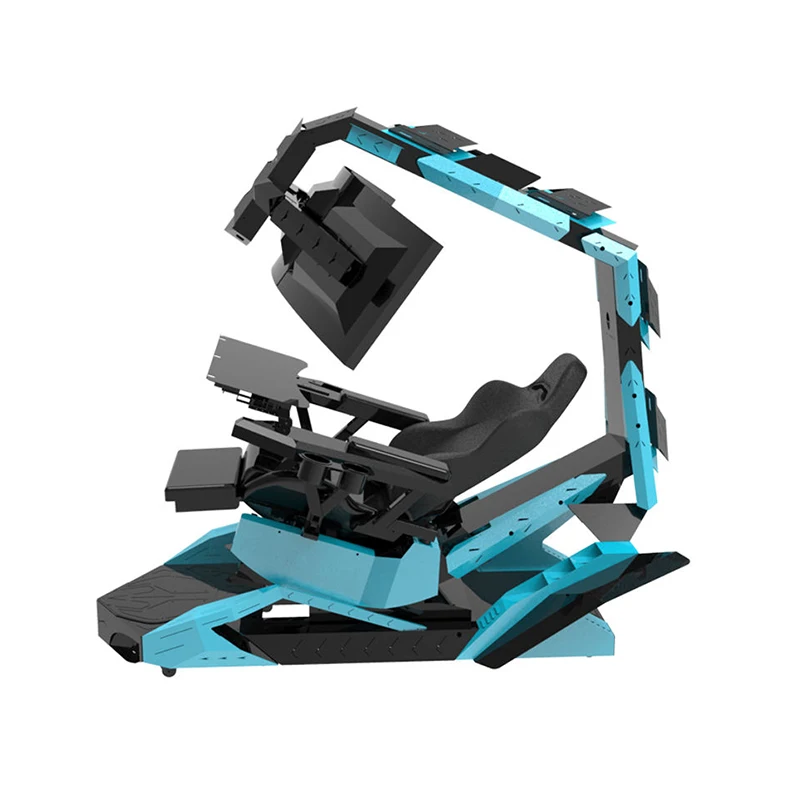 Ergonomic Adjustable Fully Recline Rgb Support 3 Monitors Scorpion Cockpit Pu Furniture Revolving New Style Gaming Chair