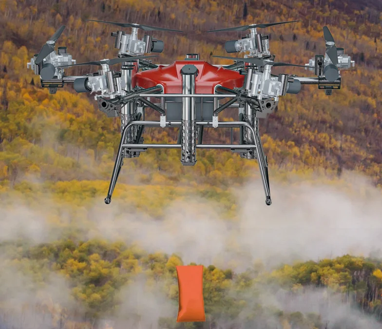 High power pure oil drive monster easy operation, high efficiency and good quality fire fighting UAV, emergency rescue UAV drone