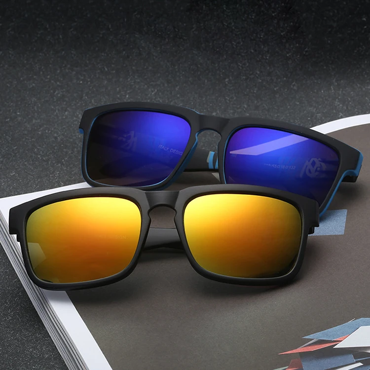 Модные дешевые спортивные очки с принтом UV400, солнцезащитные очки, прямоугольные мужские большие солнцезащитные очки