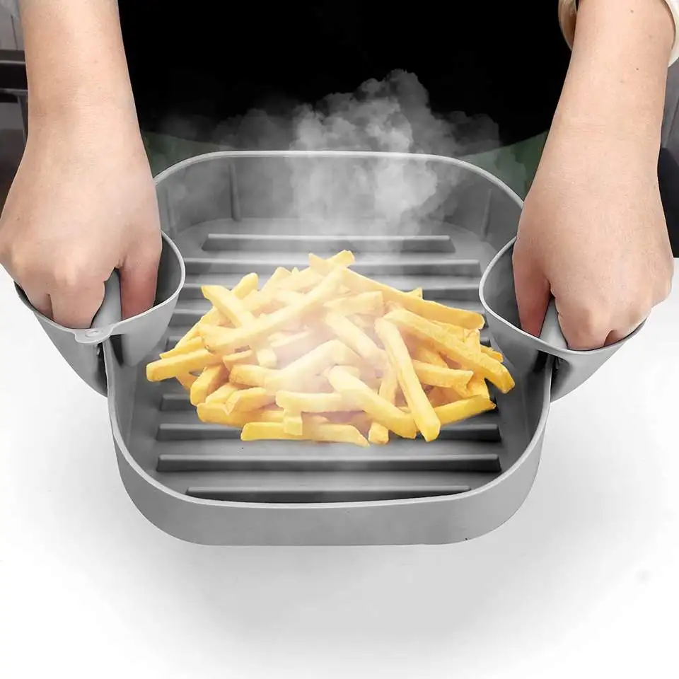 Kitchen Air Fryer Accessories Replacement Silicone Liners Basket Paper Liners Baking Tool Tray Silicone  Air Fryer Liners Pot