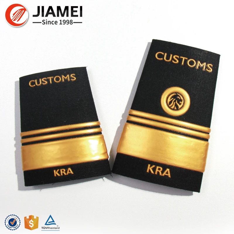 Soft Pvc Badge Epaulettes Custom Printed Arm Badges