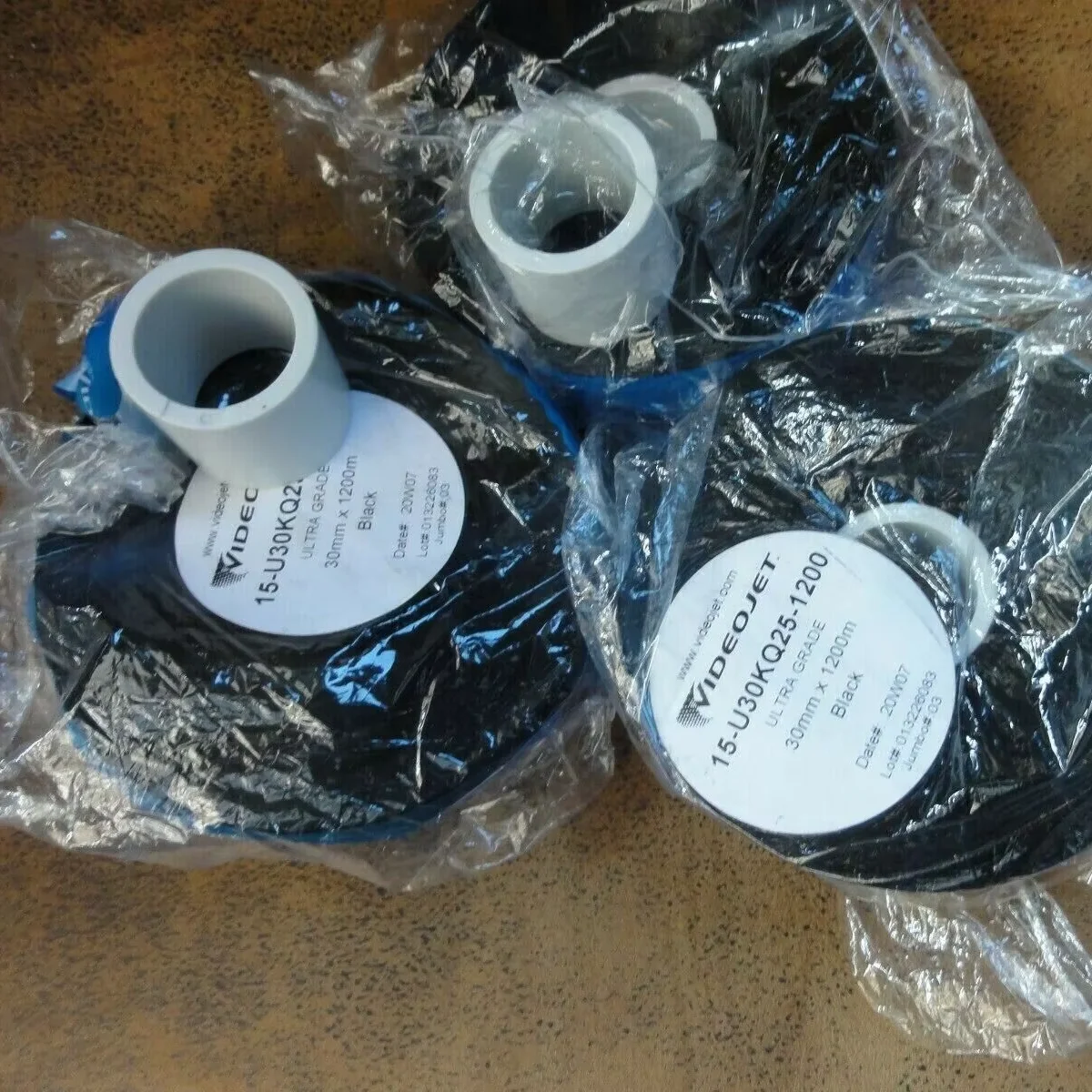 Videojet original 15-U30KQ25-1200 15-U30KQ25-700 15-U33KQ25-1200 15-U33KQ25-500 15-U33KQ25-700 15-U33KQ50-100 ribbon black