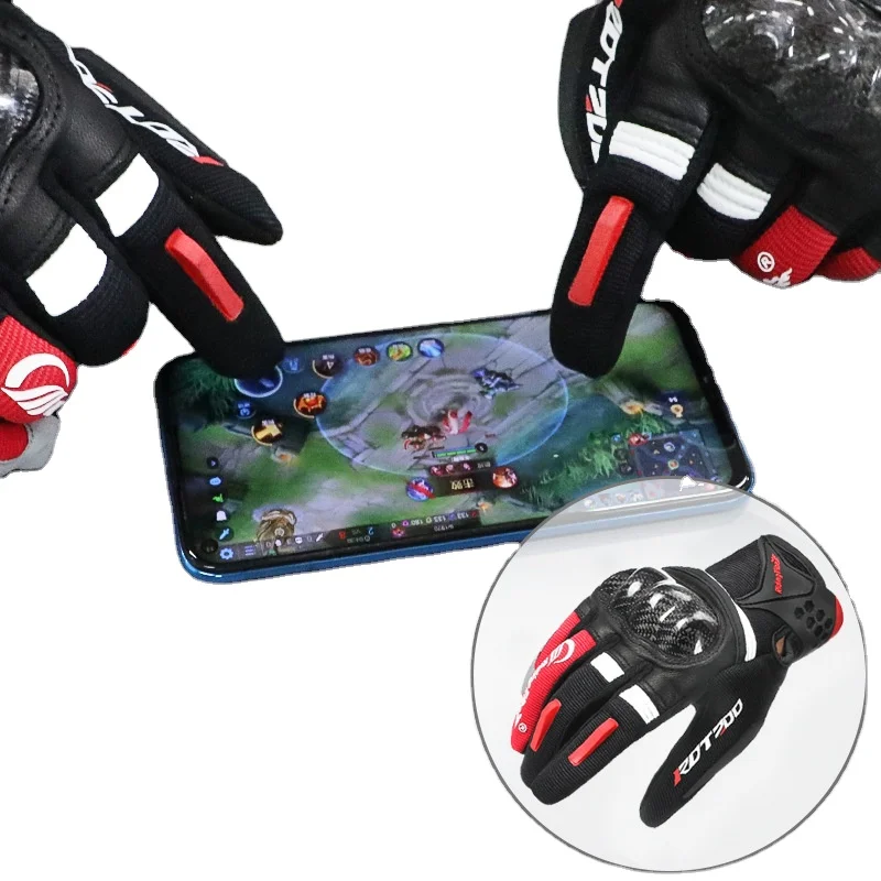 Carbon fiber touch screen gloves riding off-road road riding wear-resistant, windproof and drop-proof multi-purpose outdoor